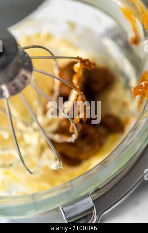 Dulce de leche buttercream frosting Stock Photo