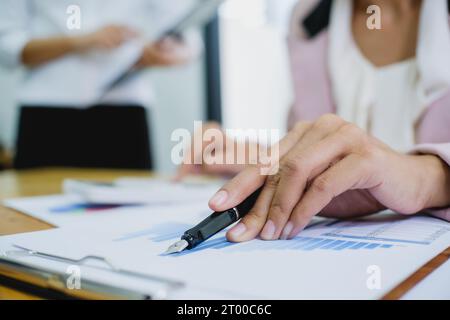 Business People Meeting Design Ideas professional investor working new start up project. business workers working discussing tog Stock Photo