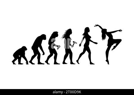 The Charles Darwin's theory of evolution can be metaphorically applied to dance in a creative way to explore the evolution of dance forms and styles o Stock Photo