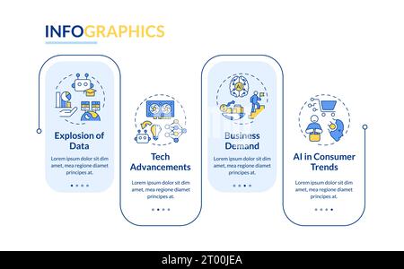 Colorful AI engineer layout with linear icons Stock Vector
