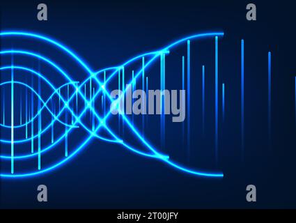 Abstract wallpaper featuring a blend of dark blue and black tones, highlighted by interconnected curved and straight lines, enhanced with captivating Stock Vector