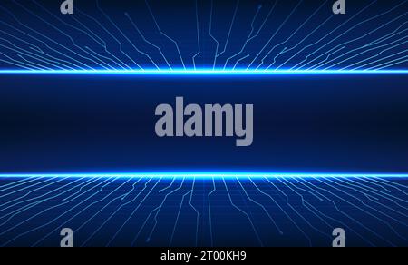 Technology circuit board technology background with grid lines Increases the brightness and attractiveness. Vector technology illustration is highligh Stock Vector