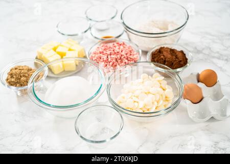 Peppermint White Chocolate Cookies Stock Photo