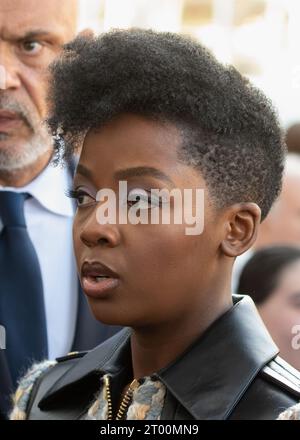 Paris, France. 02nd Oct, 2023. The actress Thuso Mbedu attends the Louis Vuitton womenswear Spring/Summer 2024 show as part on PARIS FASHION WEEK - OCTOBER 02 2023 Credit: Jacques Julien/Alamy Live News Credit: Jacques Julien/Alamy Live News Stock Photo