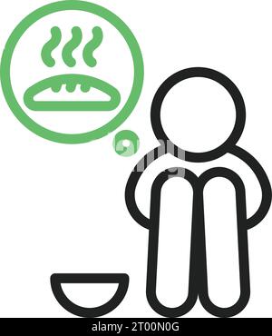Hunger icon vector image. Suitable for mobile application web application and print media. Stock Vector