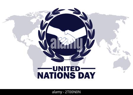 United Nations Day Vector Illustration. Suitable for greeting card, poster and banner. Stock Vector