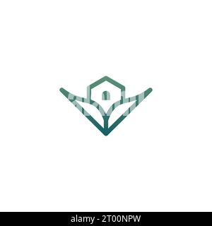 Letter V Leaf Home logo. Eco Friendly house logo Stock Vector