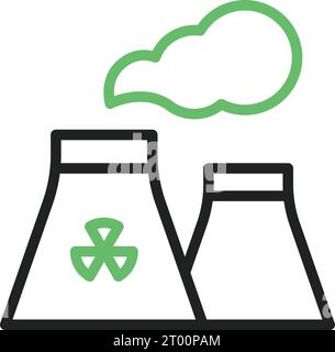 Nuclear Plant icon vector image. Stock Vector