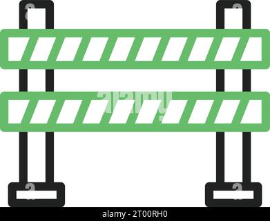 Road Barrier icon vector image. Stock Vector
