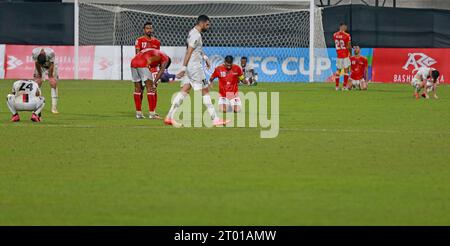 AFC Cup 2023-24 Group-D match between Basundhara Kings of Bangladesh and Odisha FC of India at Basundhara Kings Arena in Dhaka, Bangladesh, 02 October Stock Photo