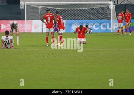 AFC Cup 2023-24 Group-D match between Basundhara Kings of Bangladesh and Odisha FC of India at Basundhara Kings Arena in Dhaka, Bangladesh, 02 October Stock Photo