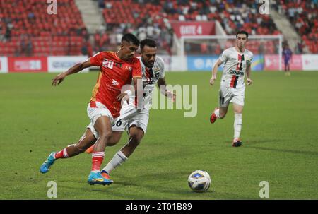 AFC Cup 2023-24 Group-D match between Basundhara Kings of Bangladesh and Odisha FC of India at Basundhara Kings Arena in Dhaka, Bangladesh, 02 October Stock Photo