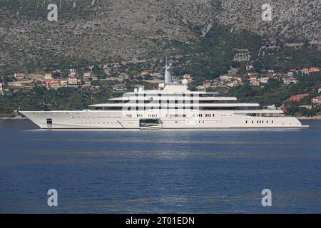 World's second largest yacht 'Eclipse' owned by Russian billionaire oligarch Roman Abramovich. One of the most expensive yachts, image photo picture Stock Photo