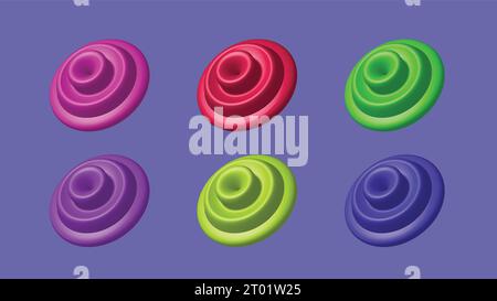new realistic 3d custom shape design vector template Stock Vector