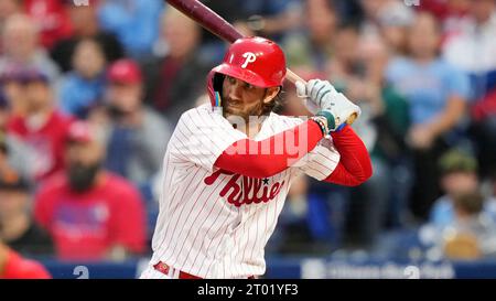 Philadelphia Phillies' Bryce Harper plays during a baseball game, Tuesday,  June 6, 2023, in Philadelphia. (AP Photo/Matt Slocum Stock Photo - Alamy