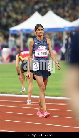 Hangzhou, Zhejiang, China. 3rd Oct, 2023. Hangzhou, Zhejiang, China: Asian Games, .India's Vidhya Ramaraj Secured a Bronze Medal in 400m Hurdles (Credit Image: © Seshadri Sukumar/ZUMA Press Wire) EDITORIAL USAGE ONLY! Not for Commercial USAGE! Stock Photo