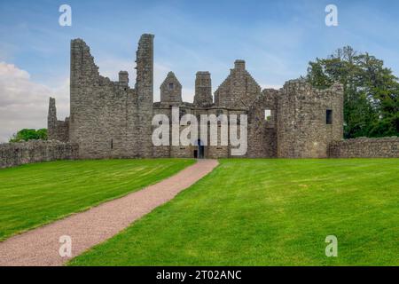 The ruins of Tolquhon Castle near Ellon in Aberdeenshire, Scotland. Stock Photo