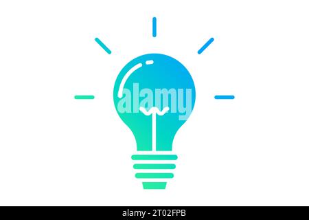 Light bulb with rays shine. Energy and idea symbol Stock Photo - Alamy