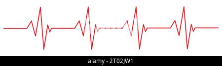 Heartbeat red icon. Healthy and medical concept. Vector illustration Stock Vector