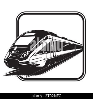 Premium Vector  Continuous one line drawing. modern high-speed passenger  commuter train. vector illustration