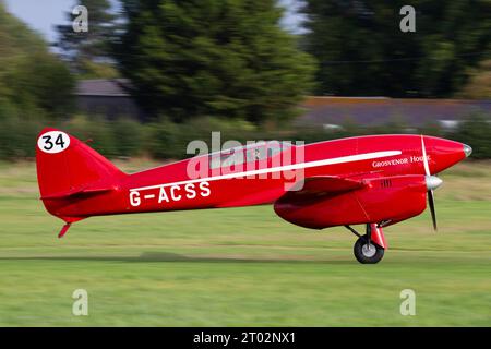 De Havilland DH.88 Comet - Grosvenor House at the Shuttleworth Collection Race Day Air Show 2023. Stock Photo