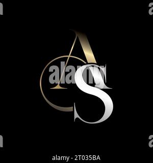 ACS Letter Monogram Stock Vector