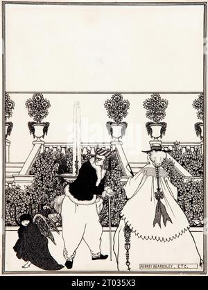 The driving of Cupid from the garden, preparatory drawing for the cover design of The Savoy by Aubrey Beardsley Stock Photo