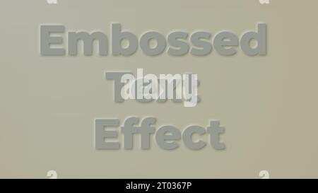 Embossed Text Effect Editable Stock Vector