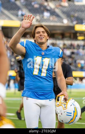 Los Angeles Chargers kicker Cameron Dicker (11) celebrates after the ...