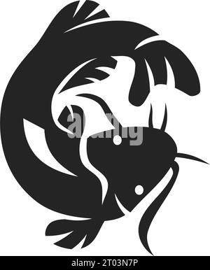 catfish logo template Isolated. Brand Identity. Icon Abstract Vector graphic Stock Vector