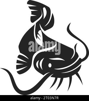 catfish logo template Isolated. Brand Identity. Icon Abstract Vector graphic Stock Vector