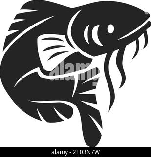 catfish logo template Isolated. Brand Identity. Icon Abstract Vector graphic Stock Vector
