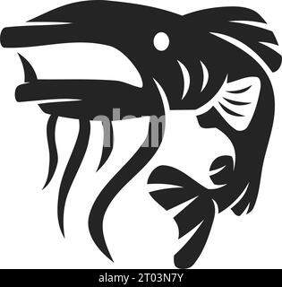 catfish logo template Isolated. Brand Identity. Icon Abstract Vector graphic Stock Vector