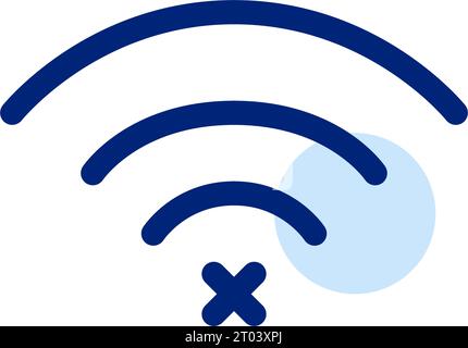 No wifi signal. Pixel perfect icon Stock Vector