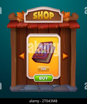 Medieval ui game orange button with metal frame sprite for animation ...