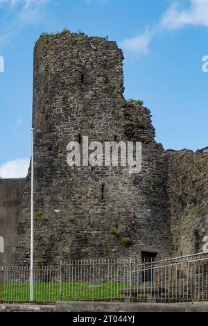 Carmarthen Castle Ruins, Carmarthen, Carmarthenshire, Wales Stock Photo