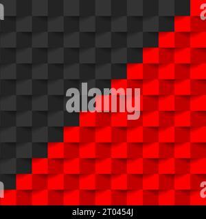 Contrast red black abstract mosaic background. Vector design Stock Vector