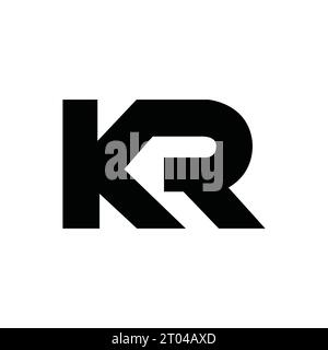 Alphabet KR letter logo Stock Vector