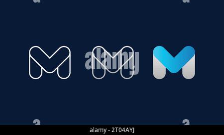 Flat design m logo collection Free Vector Icon Stock Vector