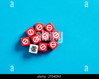 Social media and communication ban concept. Censorship, information control and restrictions. Stock Photo