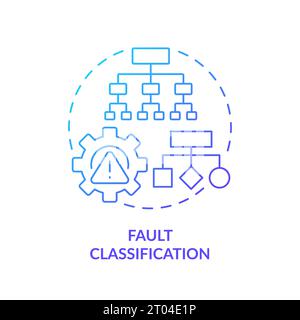 2D gradient thin linear icon fault classification concept Stock Vector