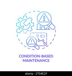 2D thin gradient icon condition based maintenance concept Stock Vector