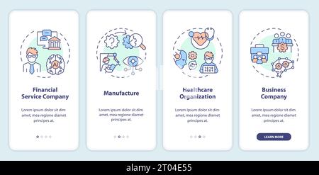 Walkthrough AI engineer with linear icons concept Stock Vector