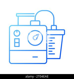 2D thin line gradient dialysis equipment icon Stock Vector