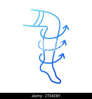 2D thin line gradient compression stockings icon Stock Vector