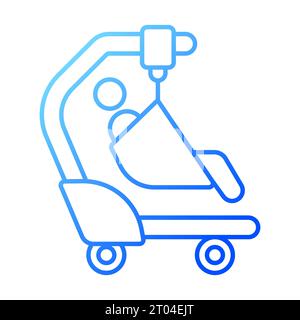 2D thin line gradient patient sling icon Stock Vector