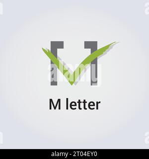 M Letter Icon Design Single Isolated Logo Design Brand Corporate Identity Various Colors Editable Template Vector Monogram Emblem Illustration Brand Stock Vector