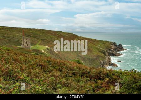 Wheal Prosper Engine House, Rinsey, Cornwall, England Stock Photo