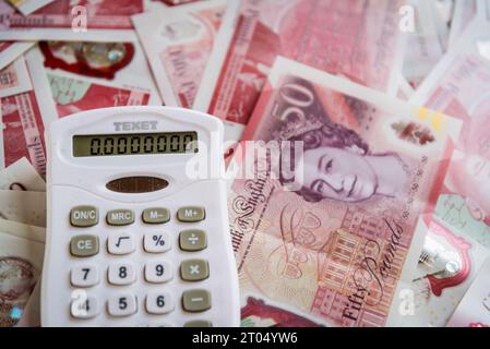 Pound sterling banknotes Stock Photo