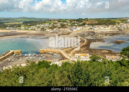 View of Marazion from St Michael's Mount, Cornwall, England Stock Photo